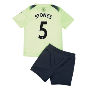 Manchester City John Stones #5 kläder Barn 2022-23 Tredje Tröja Kortärmad (+ korta byxor)